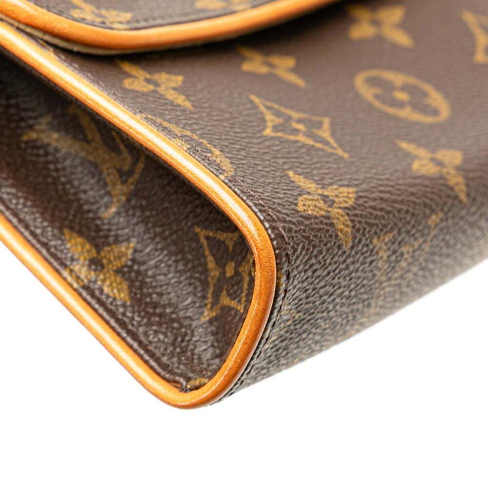 LOUIS VUITTON Authentic Brown Monogram Leather Pochette Hobo Bag - Picture 6 of 15